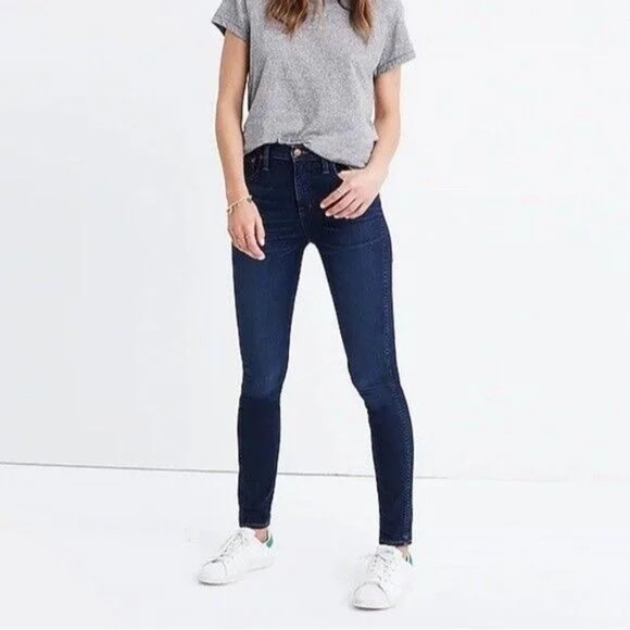 Madewell 10" High Rise Skinny Jeans 26T - Picture 1 of 3